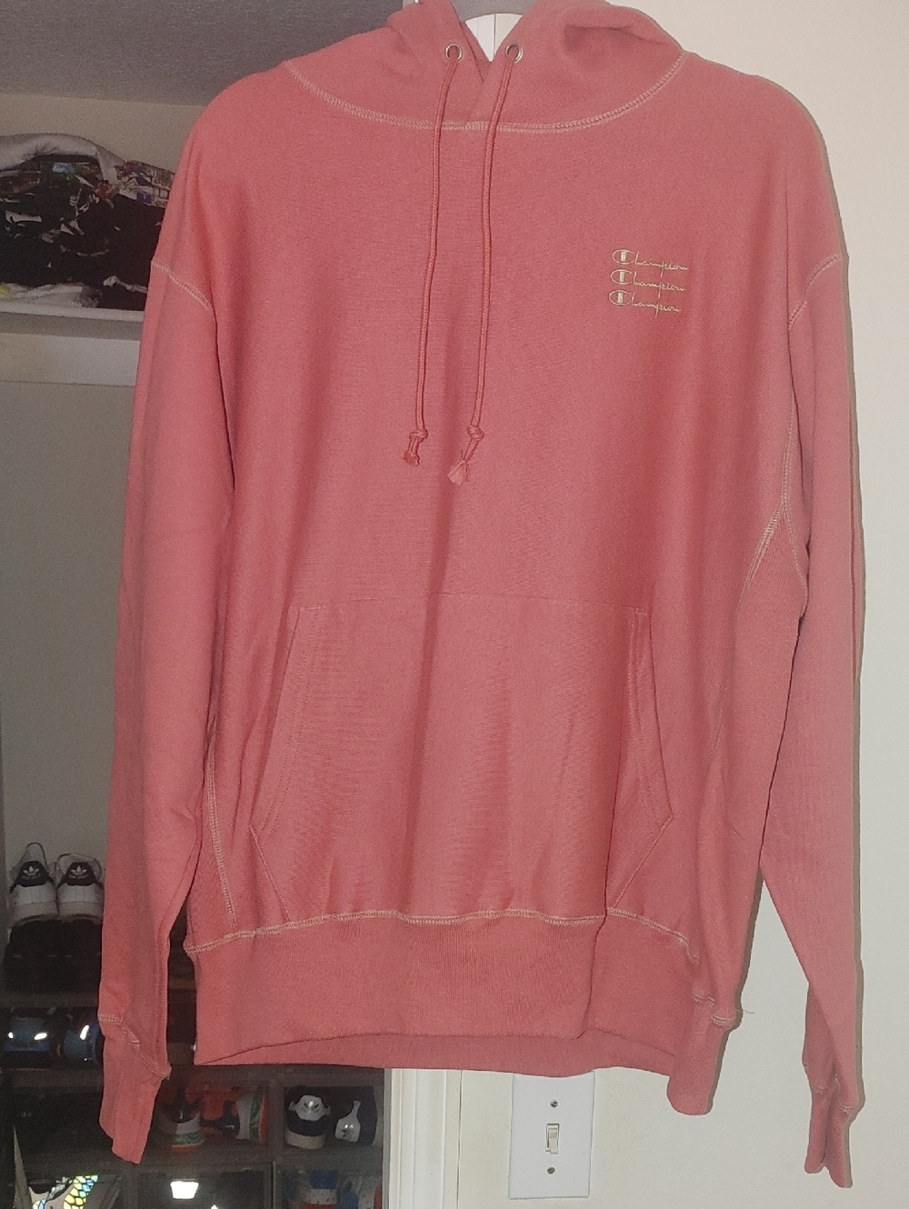 Champion Men's Dusty Coral Pullover Hoodie